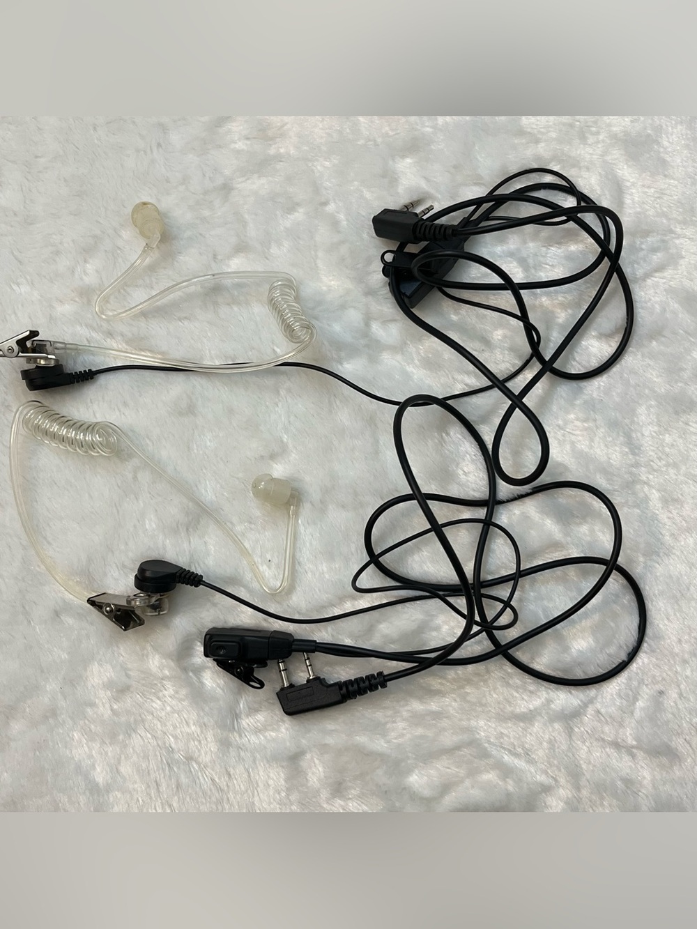 2 - FBI-Style Security Walkie Talkies Radio Earpiece Earphone Mic